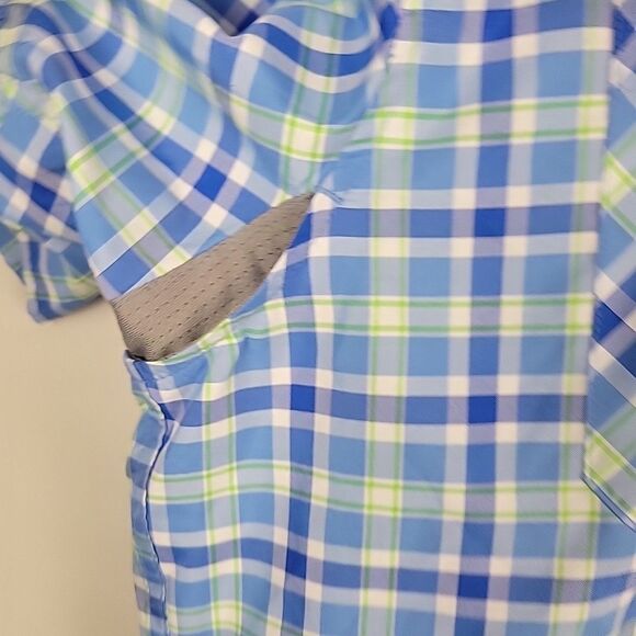 Under Armour Shirt Mens Large UA Chesapeake Plaid Vented Fishing Hiking Travel - Picture 5 of 9